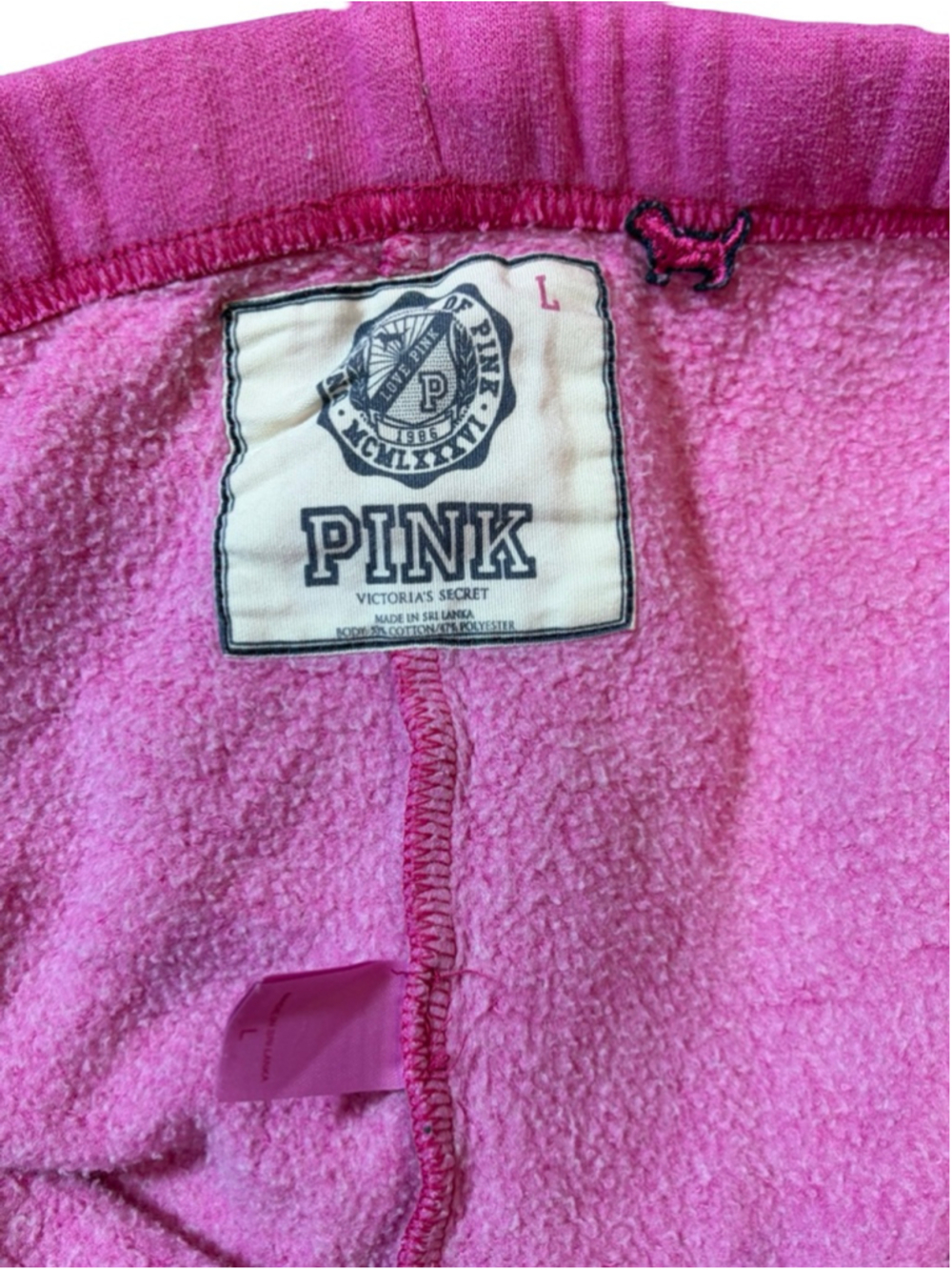 Victoria Secret PINK Sweatpants Y2K Pink Graphic Logo Cozy Lounge - Picture 8 of 10